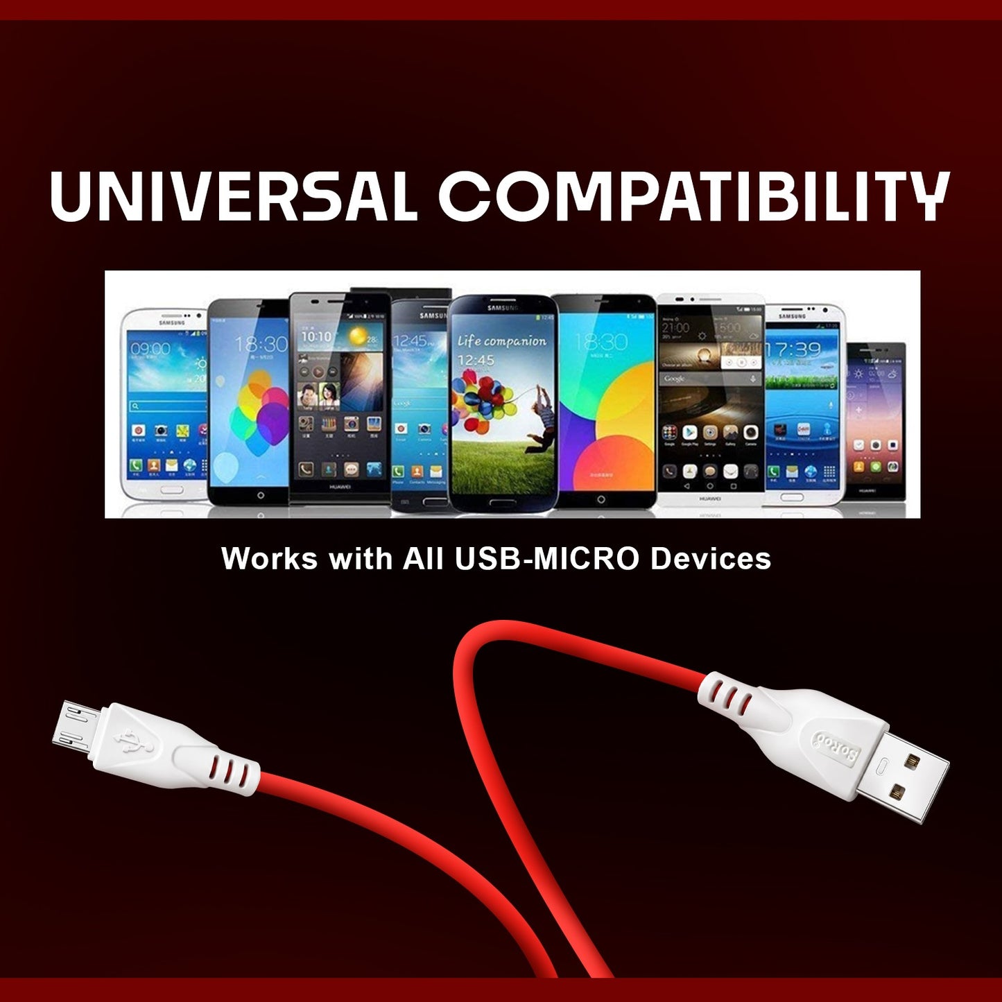 V8 Cable 45W Fast Charging USB to Micro USB Cable | SoRoo SR-DT19V8