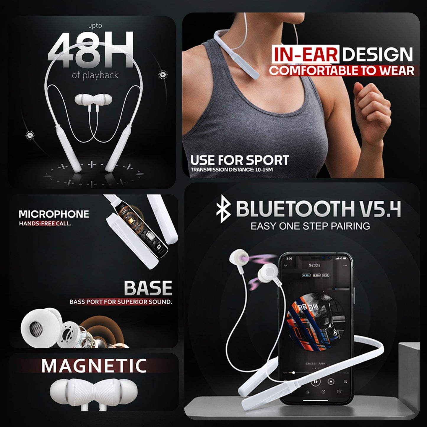 Bluetooth Neckband 48Hr Deep Bass Hands Free Calling Soroo DHOOM 4