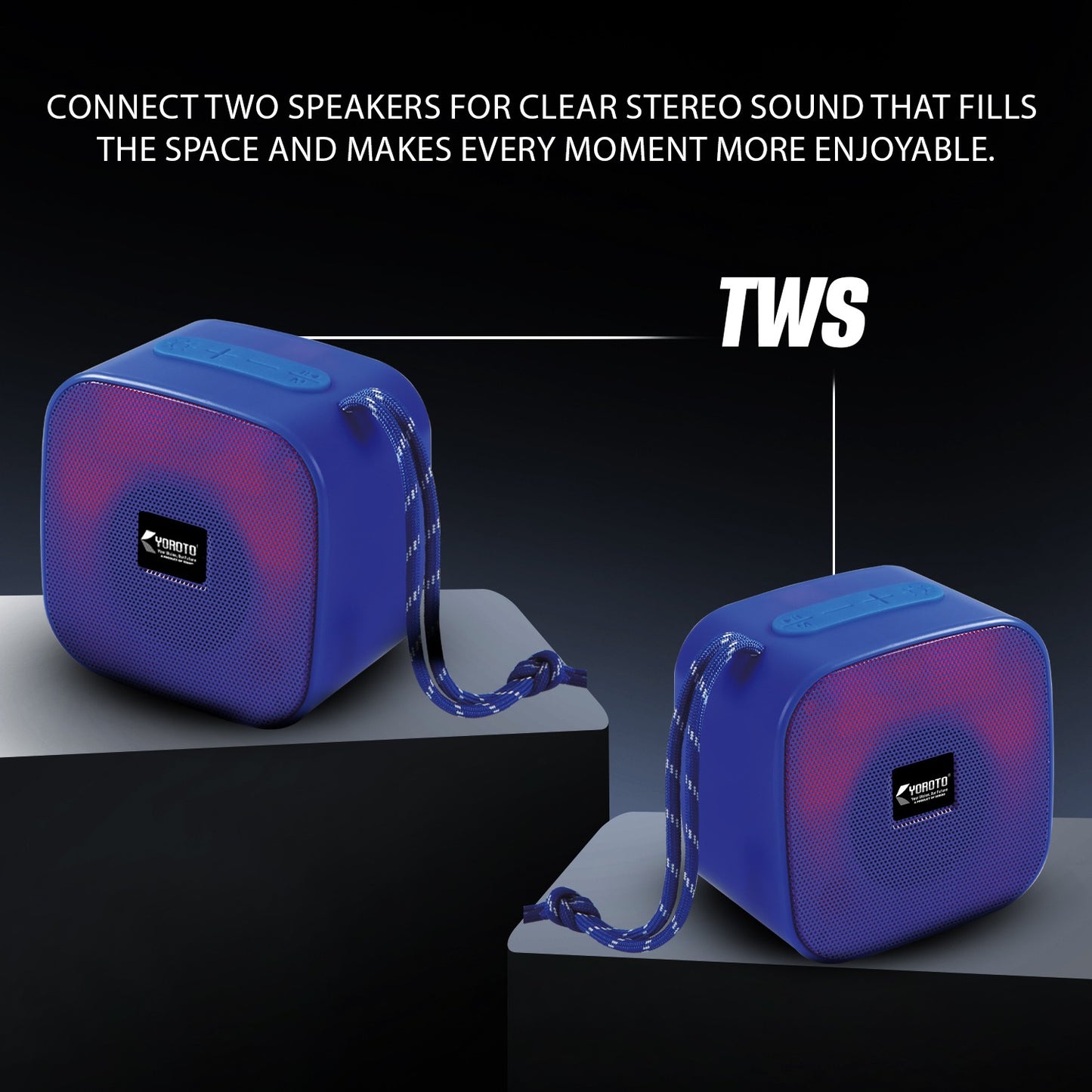 Wireless Bluetooth Speaker 10W RGB Light TWS Portable Speaker YOROTO YO-365