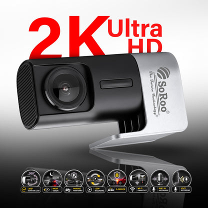 360° Rotating Car Camera | 2K Ultra HD Parking Monitor with WiFi | Soroo SR-DCAM5 – Black