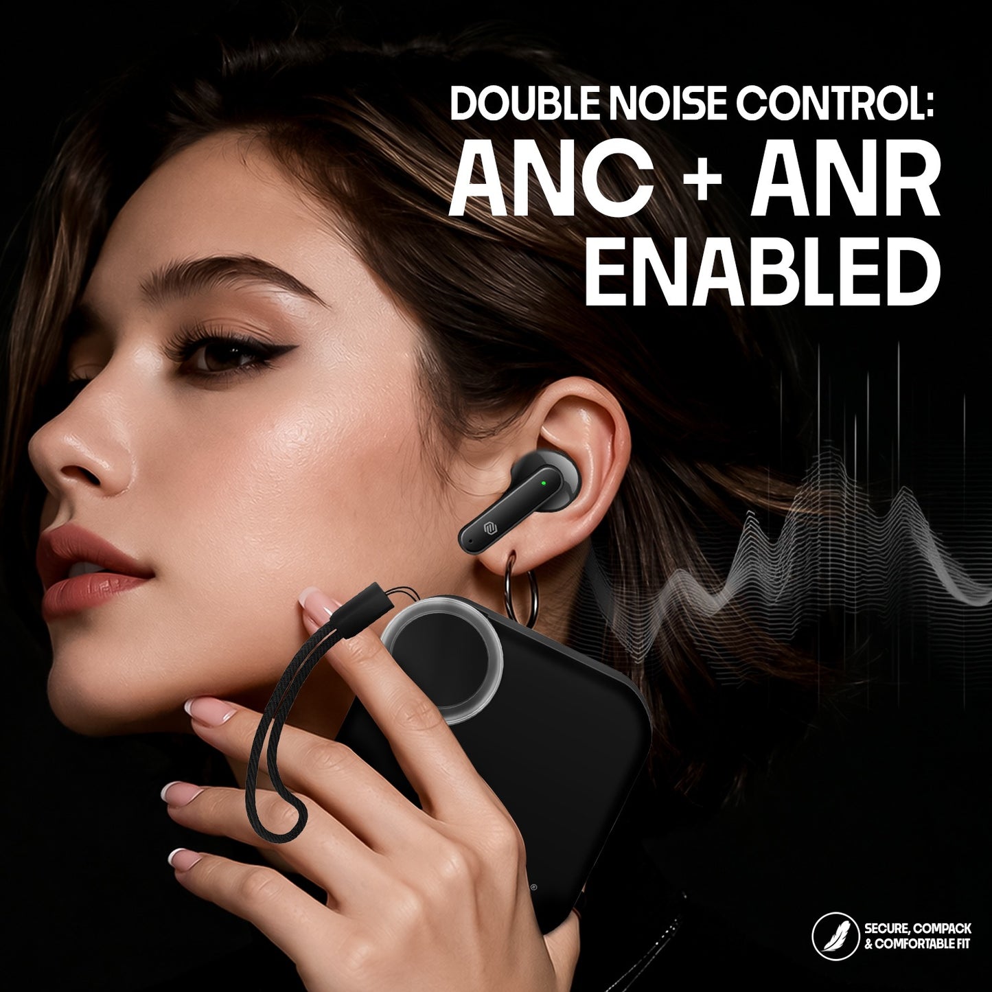 Earbuds Bluetooth 5.4 AI ENC 48Hr SoRoo BUDS20 Black