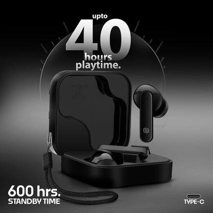 Earbuds Bluetooth 5.4 AI ENC 48Hr SoRoo BUDS20 Black