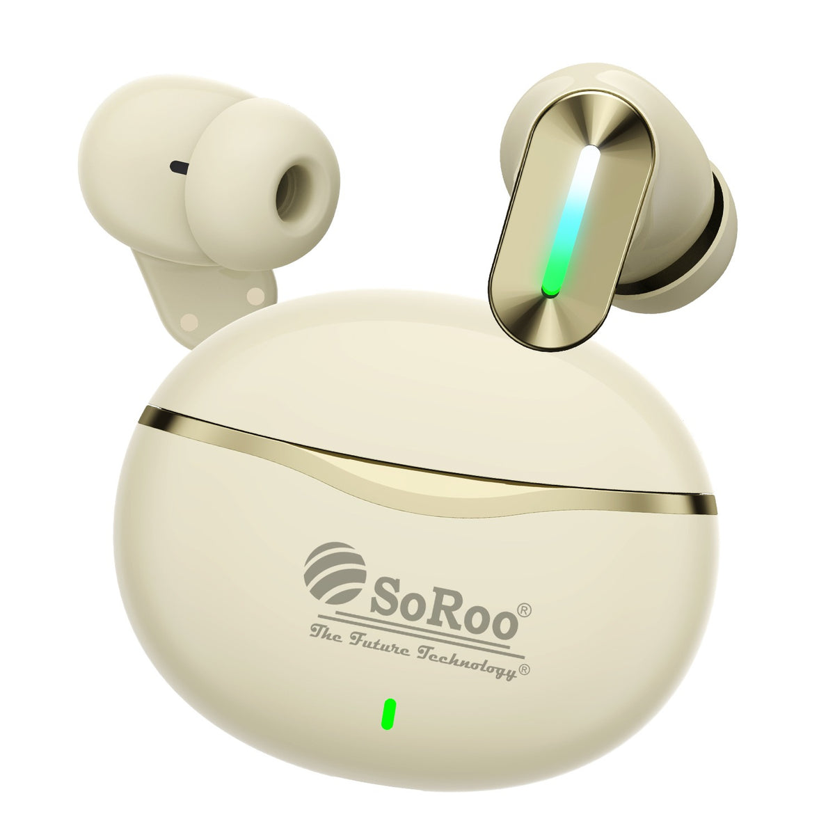 Wireless TWS Bluetooth Earbuds | 48 Hours Playtime, Type-C Charging & 2–3 Hours Charging | Soroo SR-BUDS39 – Black/White/Golden