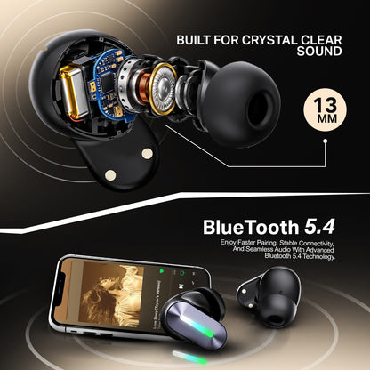 Wireless TWS Bluetooth Earbuds | 48 Hours Playtime, Type-C Charging & 2–3 Hours Charging | Soroo SR-BUDS39 – Black/White/Golden