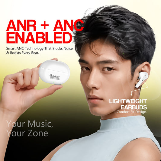 Wireless TWS Earbuds | 48 Hours Playtime | Soroo SR-BUDS41 – Green/Black/Blue/White