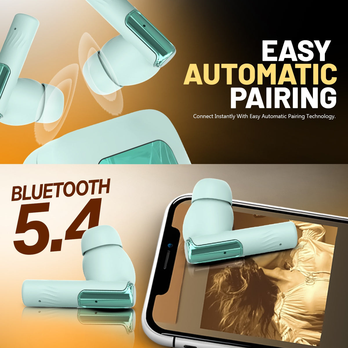 Wireless TWS Earbuds | Bluetooth Wireless Earphones | Soroo SR-BUDS44 – Purple/White/Black/Sky Blue