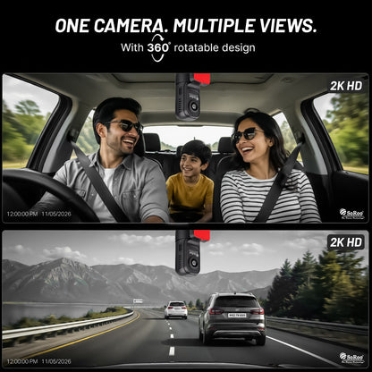 Car Dash Camera with Advanced Night Vision | Parking Monitor, Loop Recorder & 128GB Support | Soroo SR-DCAM4 – Black