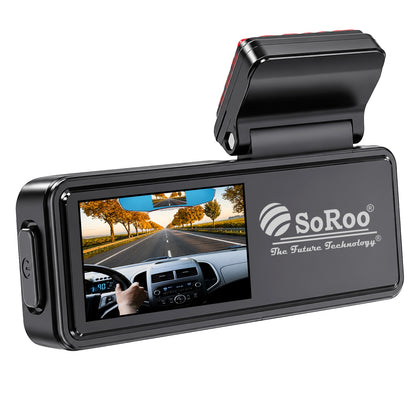 Car Dash Camera with Night Vision | Parking Monitor, Motion Detection & App Live View | Soroo SR-DCAM6 – Black