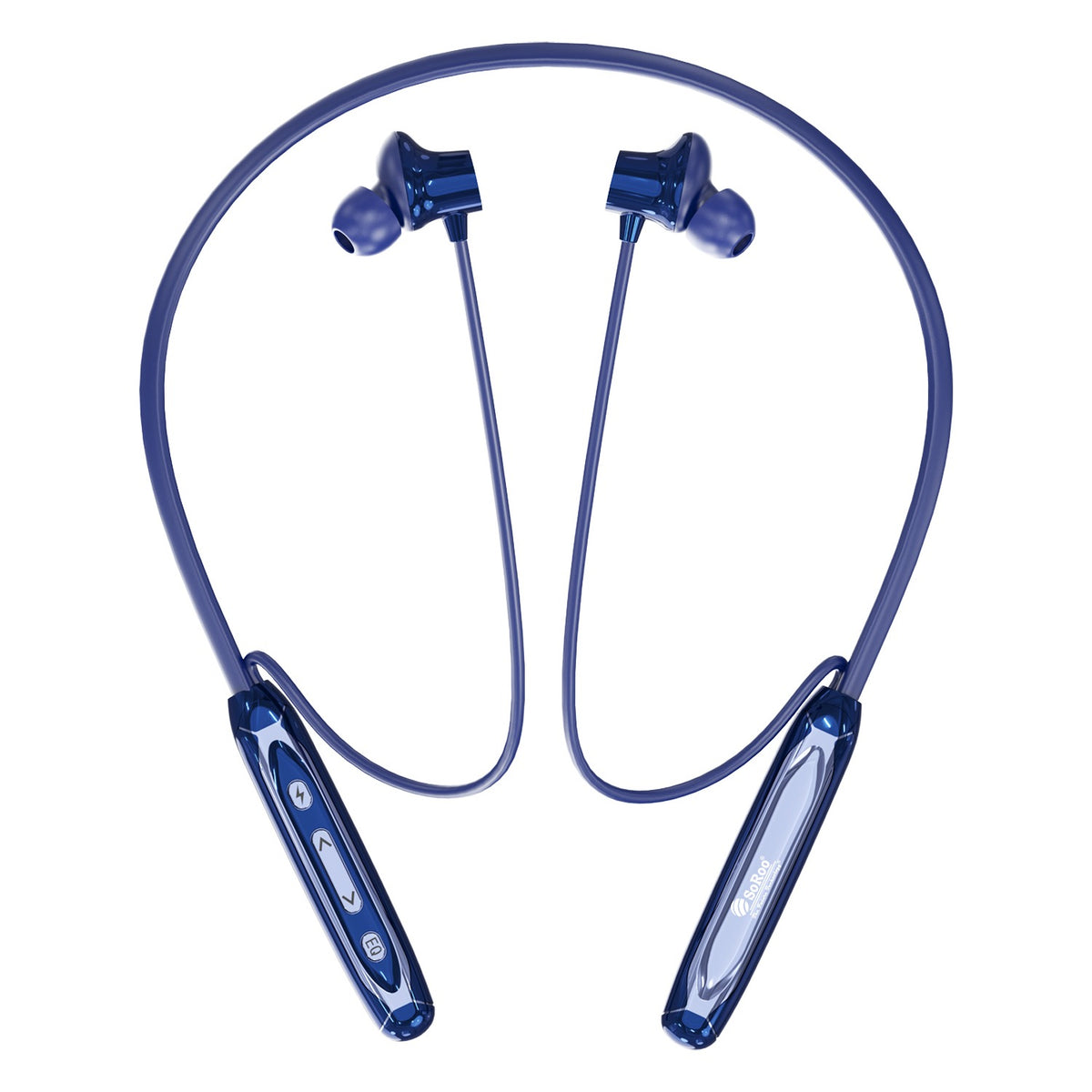 Wireless Neckband Earphones | 100 Hours Playtime, Bluetooth 5.4 & Type-C | Soroo SR-IBAND49 – Black/Green