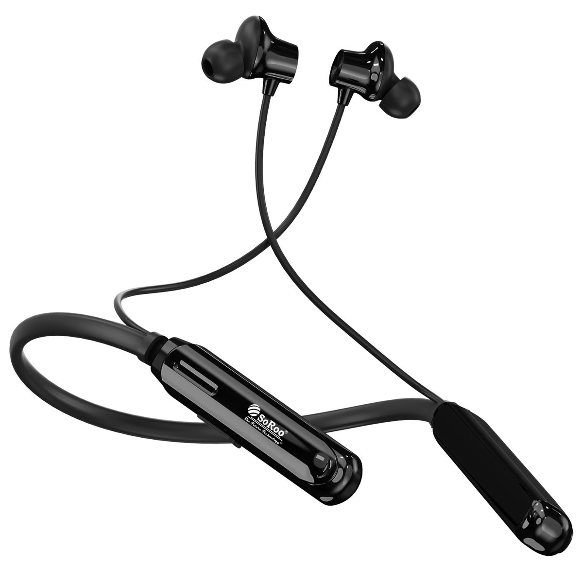 Wireless Neckband Earphones | 96+ Hours Playtime | Soroo SR-IBAND54 – Black/Green