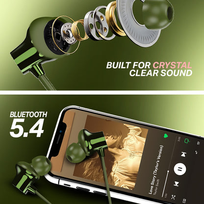 Wireless Neckband Earphones | 96+ Hours Playtime | Soroo SR-IBAND60 – Green/Blue/Black