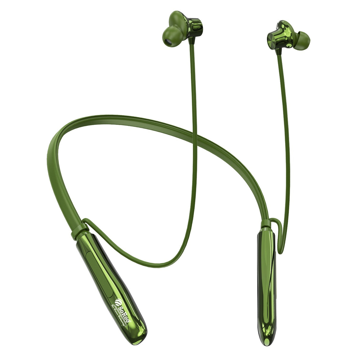 Wireless Neckband Earphones | 98+ Hours Playtime | Soroo SR-IBAND61 – Green/Blue/Black
