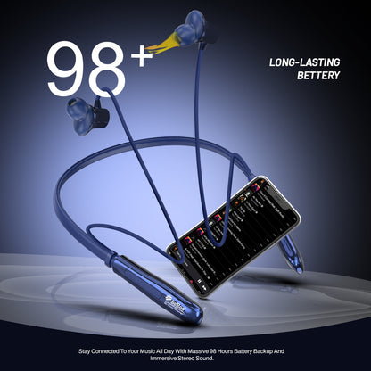 Wireless Neckband Earphones | 98+ Hours Playtime | Soroo SR-IBAND61 – Green/Blue/Black