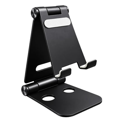 Adjustable Foldable Phone Stand | 180° Rotation, 0–90° Adjustable Angle & Strong Grip | Soroo SR-PHONEHOLDER-STN – Black