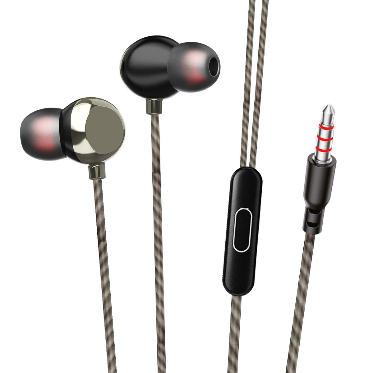 Wired Earphones with Mic | Soroo SR-X180 In-Ear Earphones – Black