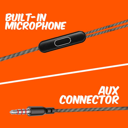Wired Earphones with Mic | Soroo SR-X180 In-Ear Earphones – Black