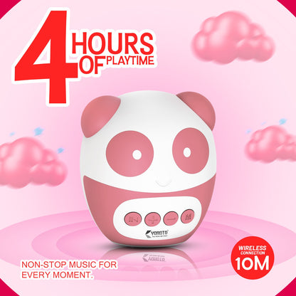12W Wireless Bluetooth Kids Speaker | 4 Hours Playtime & Kid-Sized Panda Sound | Soroo YO-382 – Sky Blue/Pink/Black