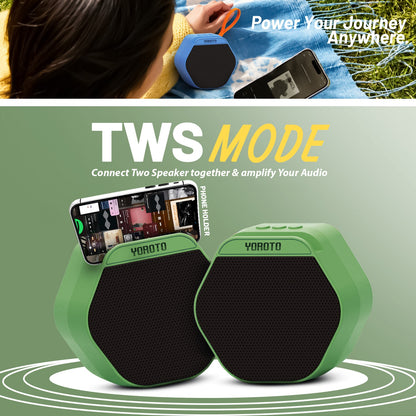 8W Wireless Bluetooth Portable Speaker | 6 Hours Playtime & TWS Mode | Soroo YO-386 – Blue/Red/Green/Black