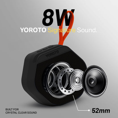 8W Wireless Bluetooth Portable Speaker | 6 Hours Playtime & TWS Mode | Soroo YO-386 – Blue/Red/Green/Black