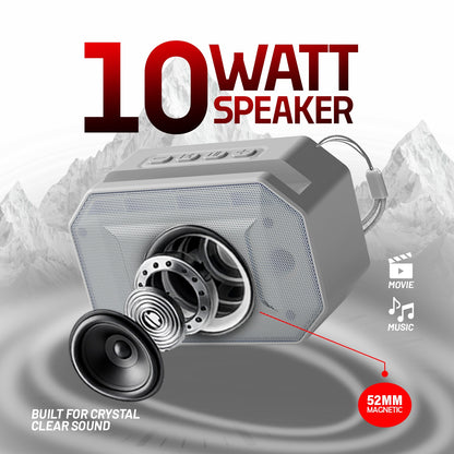 10W Wireless Bluetooth Portable Speaker | 6 Hours Playtime & TWS Mode | Soroo YO-388 – Sky Blue/Yellow/Orange/Grey