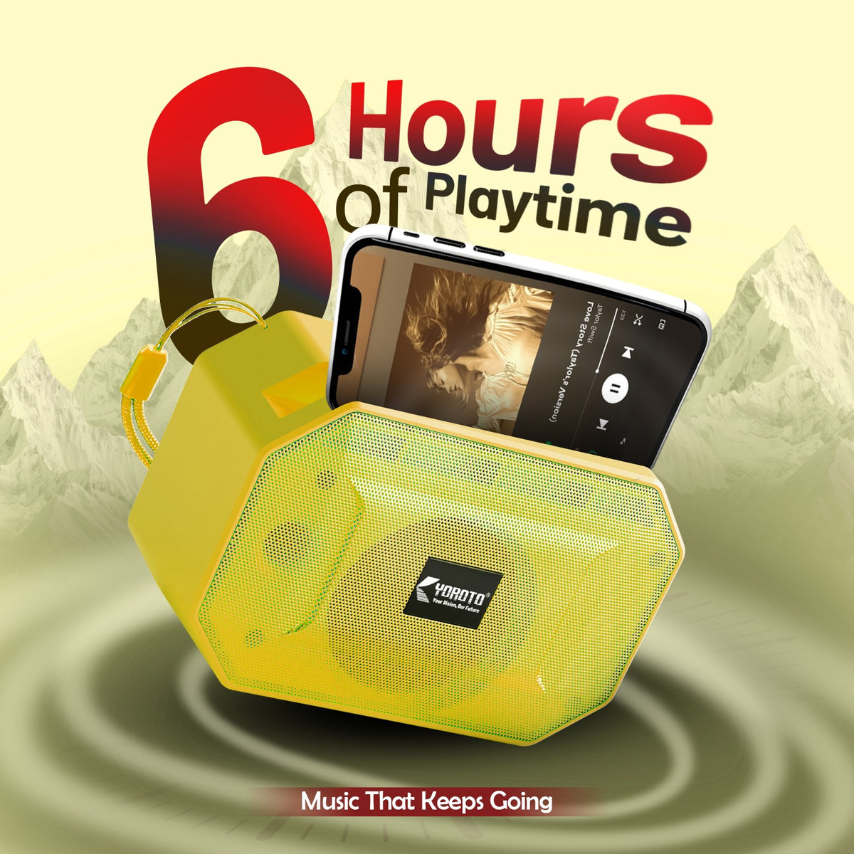 10W Wireless Bluetooth Portable Speaker | 6 Hours Playtime & TWS Mode | Soroo YO-388 – Sky Blue/Yellow/Orange/Grey