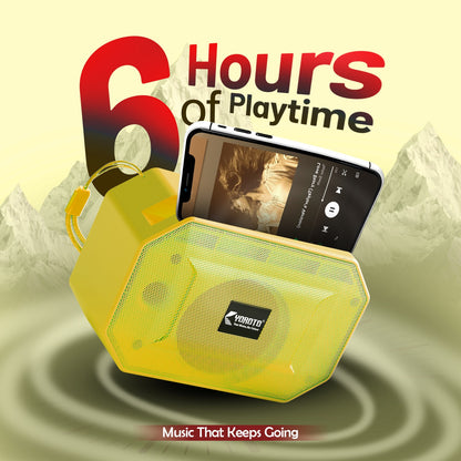 10W Wireless Bluetooth Portable Speaker | 6 Hours Playtime & TWS Mode | Soroo YO-388 – Sky Blue/Yellow/Orange/Grey