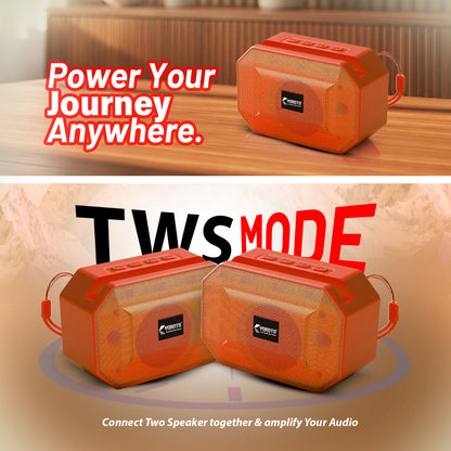 10W Wireless Bluetooth Portable Speaker | 6 Hours Playtime & TWS Mode | Soroo YO-388 – Sky Blue/Yellow/Orange/Grey