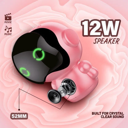 12W Wireless Bluetooth Portable Speaker | 6 Hours Playtime, Kid-Sized Sound & TWS | Soroo YO-445 – Pink/Black/Grey/Sky Blue