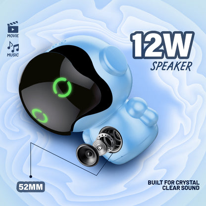 12W Wireless Bluetooth Portable Speaker | 6 Hours Playtime, Kid-Sized Sound & TWS | Soroo YO-445 – Pink/Black/Grey/Sky Blue