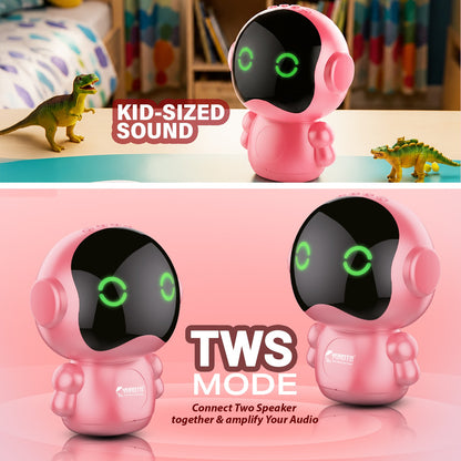 12W Wireless Bluetooth Portable Speaker | 6 Hours Playtime, Kid-Sized Sound & TWS | Soroo YO-445 – Pink/Black/Grey/Sky Blue