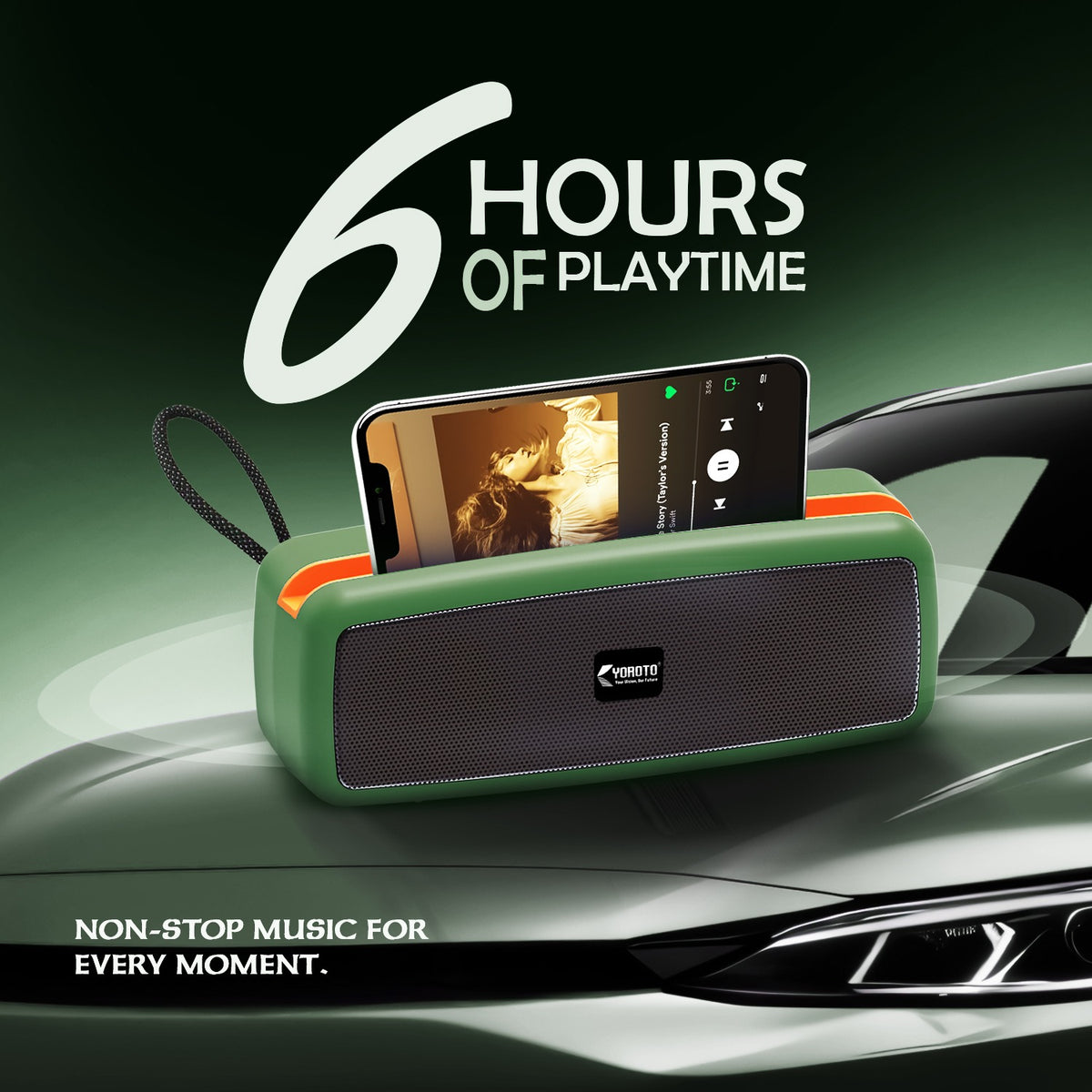 16W Wireless Bluetooth Portable Speaker | 6 Hours Playtime, TWS & FM Mode | Soroo YO-452 – Blue/Red/Green/Black