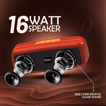 16W Wireless Bluetooth Portable Speaker | 6 Hours Playtime, TWS & FM Mode | Soroo YO-452 – Blue/Red/Green/Black