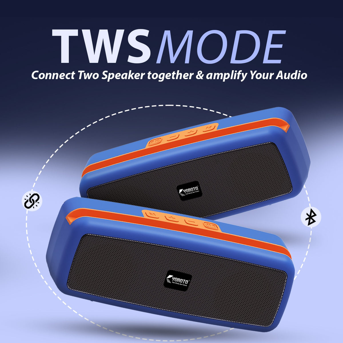 16W Wireless Bluetooth Portable Speaker | 6 Hours Playtime, TWS & FM Mode | Soroo YO-452 – Blue/Red/Green/Black