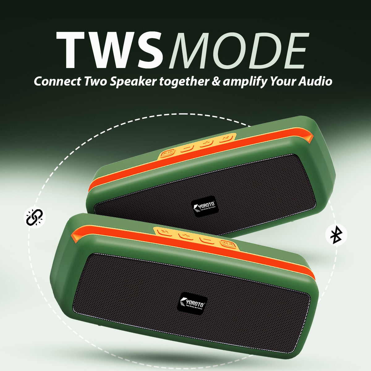 16W Wireless Bluetooth Portable Speaker | 6 Hours Playtime, TWS & FM Mode | Soroo YO-452 – Blue/Red/Green/Black