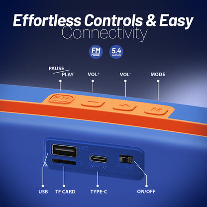 16W Wireless Bluetooth Portable Speaker | 6 Hours Playtime, TWS & FM Mode | Soroo YO-452 – Blue/Red/Green/Black
