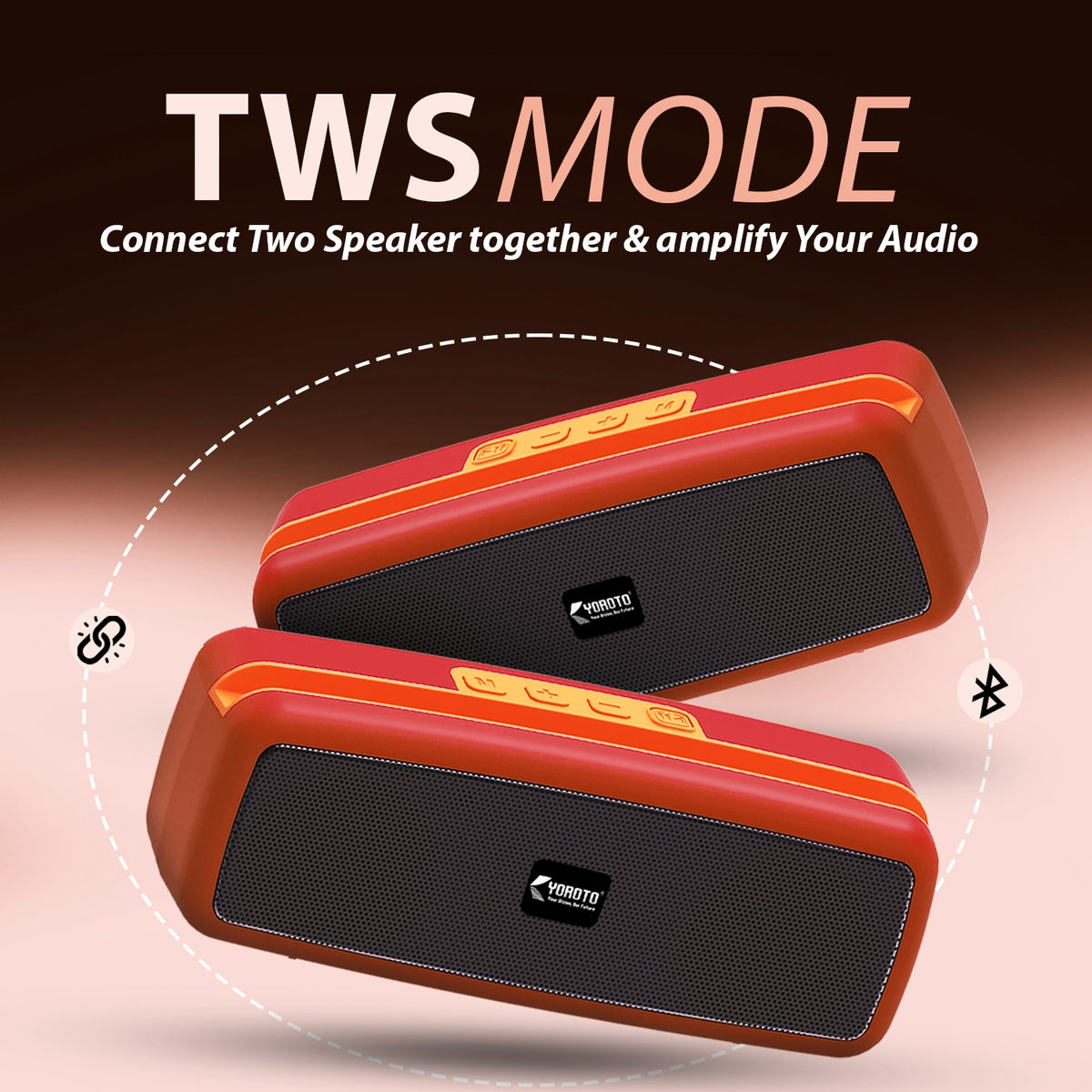 16W Wireless Bluetooth Portable Speaker | 6 Hours Playtime, TWS & FM Mode | Soroo YO-452 – Blue/Red/Green/Black