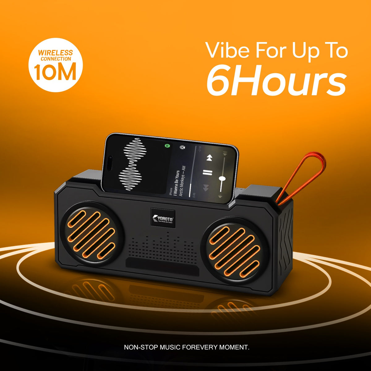 16W Wireless Bluetooth Portable Speaker | 6 Hours Playback, TWS Double Sound, FM & Bluetooth 5.4 | Soroo YO-463 – Red/Yellow/Sky Blue/Green