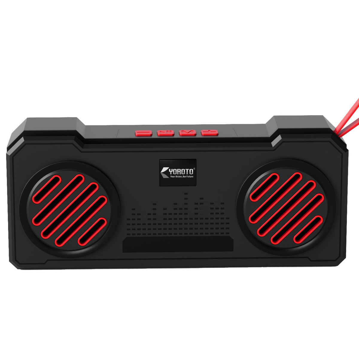 16W Wireless Bluetooth Portable Speaker | 6 Hours Playback, TWS Double Sound, FM & Bluetooth 5.4 | Soroo YO-463 – Red/Yellow/Sky Blue/Green