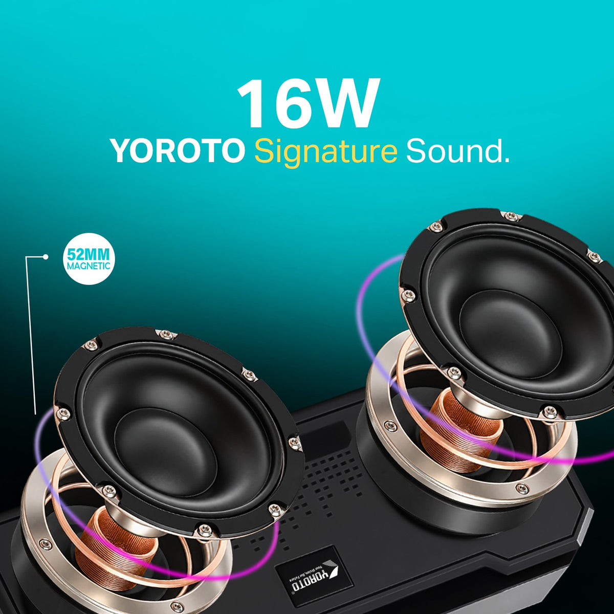16W Wireless Bluetooth Portable Speaker | 6 Hours Playback, TWS Double Sound, FM & Bluetooth 5.4 | Soroo YO-463 – Red/Yellow/Sky Blue/Green