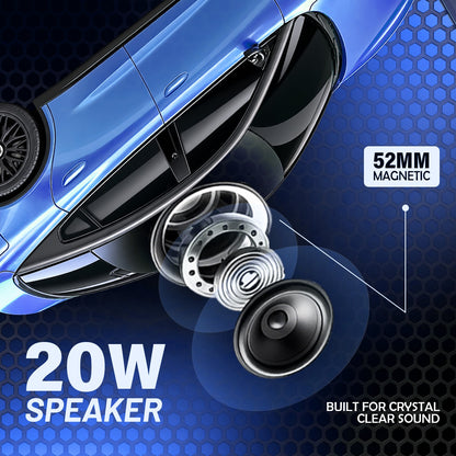 20W Wireless Bluetooth Kids Speaker | 6 Hours Playtime, Kid-Sized Car Sound & Toy Design | Soroo YO-470 – Blue/Yellow/Green/Black
