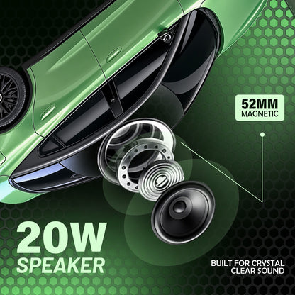 20W Wireless Bluetooth Kids Speaker | 6 Hours Playtime, Kid-Sized Car Sound & Toy Design | Soroo YO-470 – Blue/Yellow/Green/Black