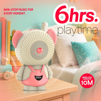 12W Wireless Bluetooth Kids Speaker | 6 Hours Playtime & Kid-Sized Car Sound | Soroo YO-471 – Sky Blue/Pink/Green/Black