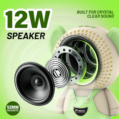 12W Wireless Bluetooth Kids Speaker | 6 Hours Playtime & Kid-Sized Car Sound | Soroo YO-471 – Sky Blue/Pink/Green/Black