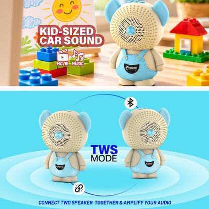 12W Wireless Bluetooth Kids Speaker | 6 Hours Playtime & Kid-Sized Car Sound | Soroo YO-471 – Sky Blue/Pink/Green/Black