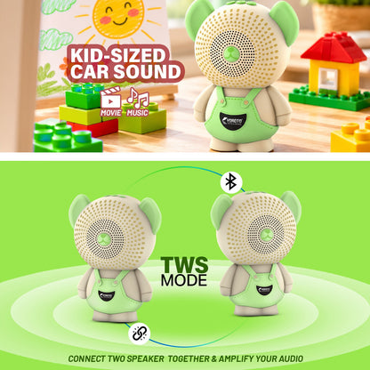 12W Wireless Bluetooth Kids Speaker | 6 Hours Playtime & Kid-Sized Car Sound | Soroo YO-471 – Sky Blue/Pink/Green/Black
