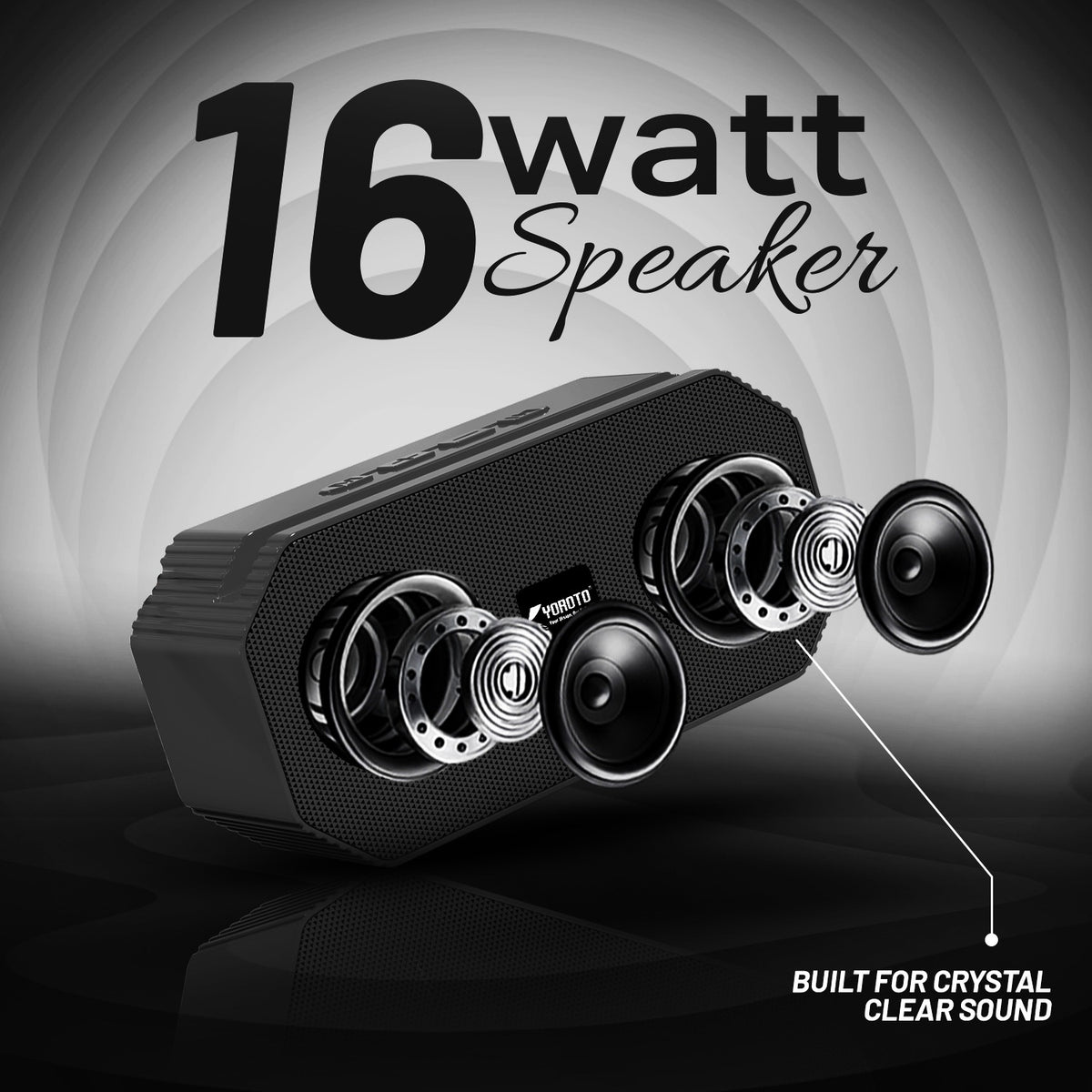 16W Wireless Bluetooth Portable Speaker | 6 Hours Playtime & TWS Mode | Soroo YO-475 – Red/Green/Blue/Black