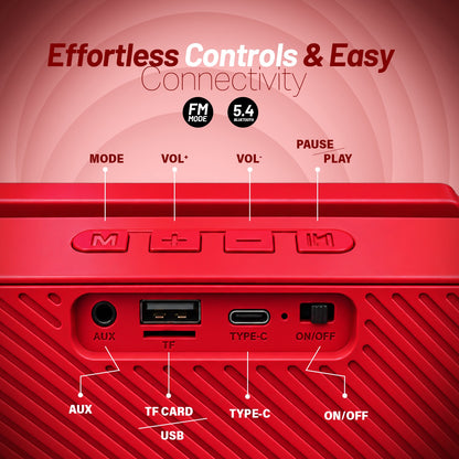 16W Wireless Bluetooth Portable Speaker | 6 Hours Playtime & TWS Mode | Soroo YO-475 – Red/Green/Blue/Black