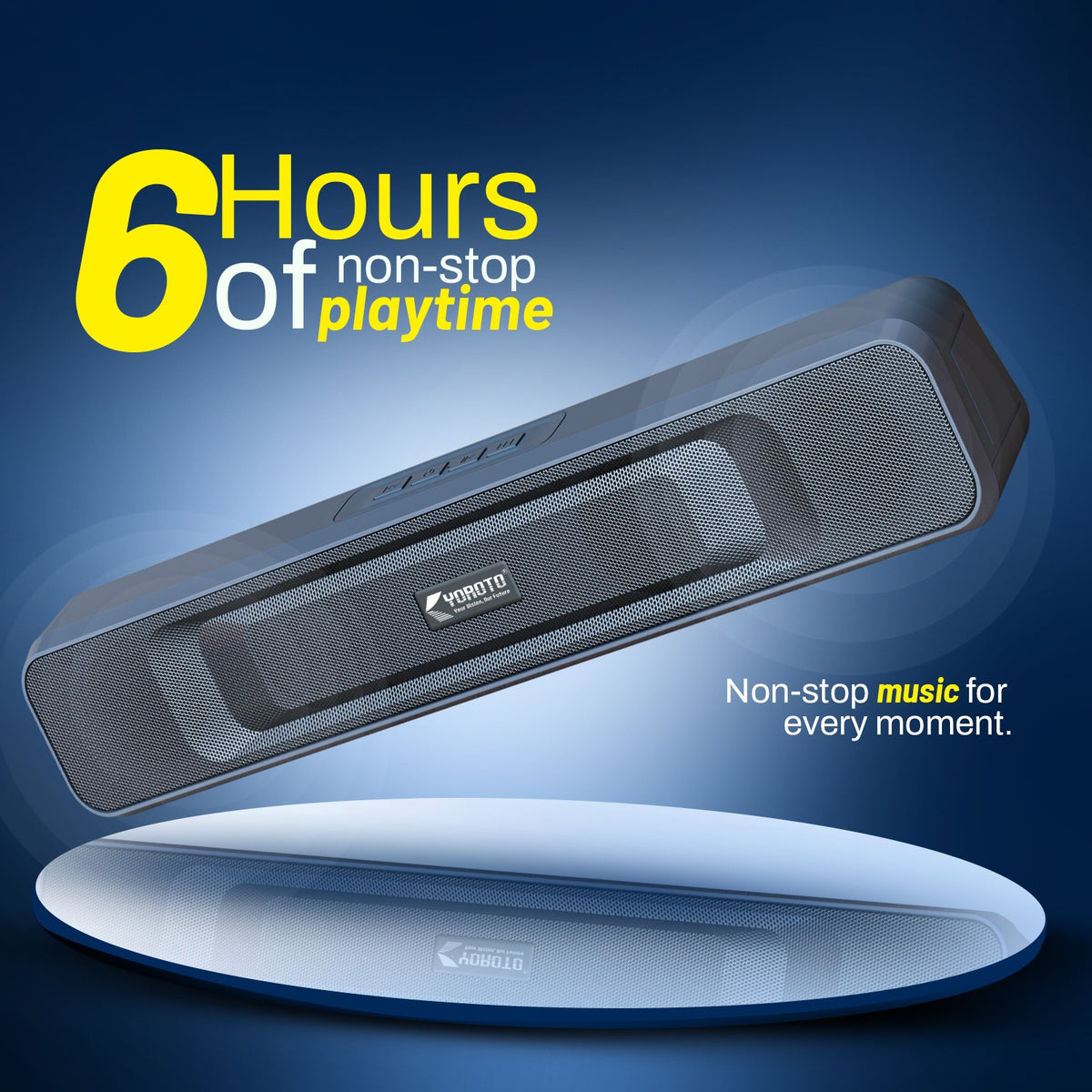 20W Wireless Bluetooth Portable Speaker | 6 Hours Playtime, FM, Bluetooth 5.4 & TWS | Soroo YO-SP23 – Blue/Black/Beige