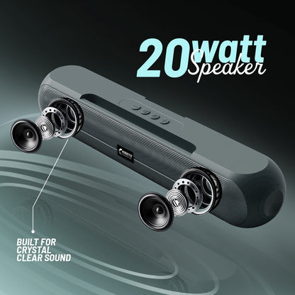 20W Wireless Bluetooth Portable Speaker | 6 Hours Playtime & TWS Mode | Soroo YO-SP29 – Black/Grey/Sage Green/Sky Blue