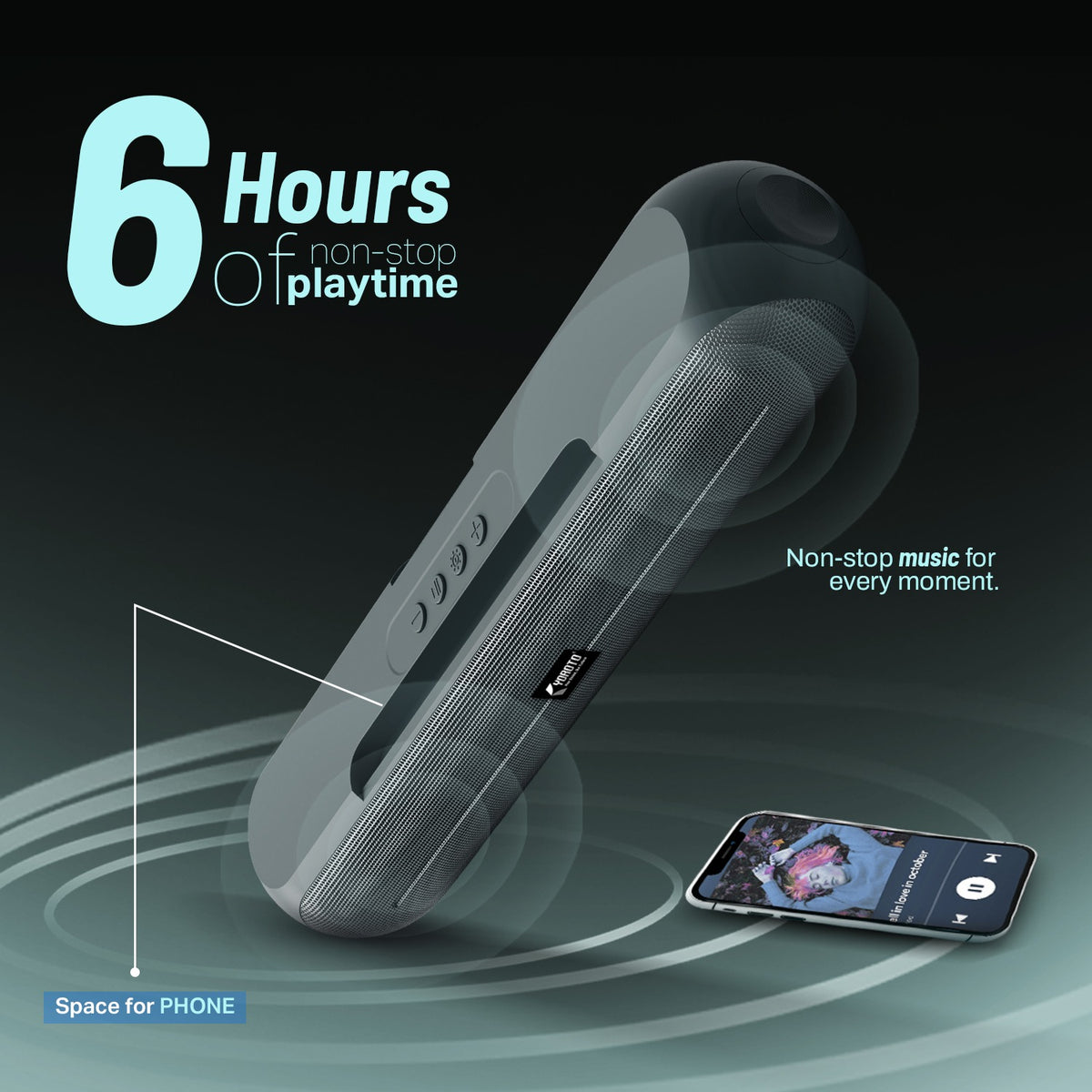 20W Wireless Bluetooth Portable Speaker | 6 Hours Playtime & TWS Mode | Soroo YO-SP29 – Black/Grey/Sage Green/Sky Blue